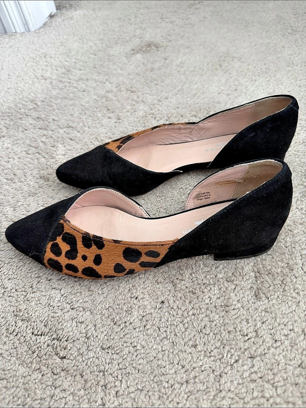 Patricia Green Pointed Toe Animal Print Flats EU 36